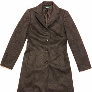 Women’s Wool Trench Coat-peacoat